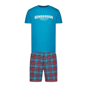 Pánské pyžamo 38874 Lid - Henderson sv.modro-červená L
