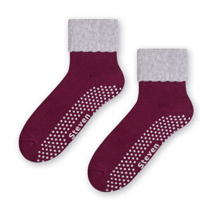 Dámské ponožky s protiskluzovou úpravou ABS 126 M.BORDO/M.J.šedá 38-40