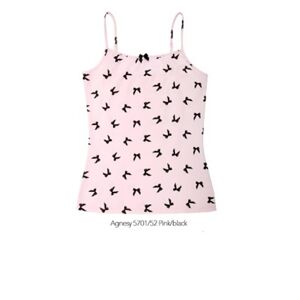 Dámská košilka 5701/52 AGNESY - JASMINE růžová a černá M