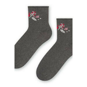 Dámské vzorované ponožky 099 melanžově šedá 38-40
