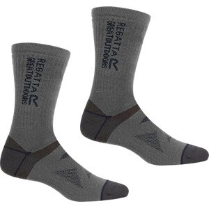 Pánské ponožky Regatta RUH041 2 Pair Wool Hiker N20 šedé 43-47
