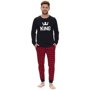 Pánské pyžamo PMB.9761 -  Dn-nightwear černo-červená XL