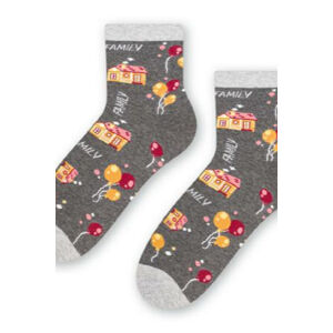 Dámské ponožky - rodinná kolekce 084 melanžově šedá 38-40
