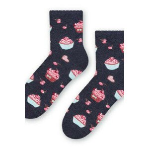 Dámské ponožky - rodinná kolekce 084 džínová melanž 35-37