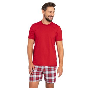 Pánské pyžamo Italian Fashion Moss červená/tisk xl