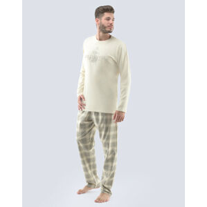 Pánské pyžamo Gino béžové (79121) XL