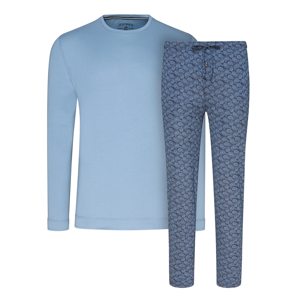 Pánské pyžamo 500002 454 - JOCKEY modrá s potiskem L
