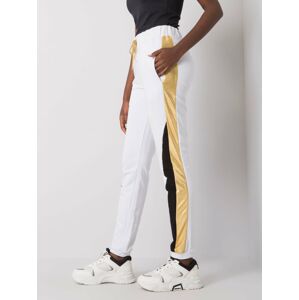 Dámské teplákové kalhoty s lemováním 2366 - FPrice bílá M/L
