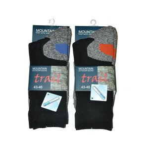 Pánské ponožky WiK 16101 Mountain Outdoorsocks černá-melanžová-oranžová 39-42