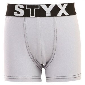 Dětské boxerky Styx sportovní guma světle šedé (GJ1067) 9-11 let