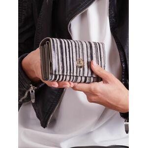 Dámská pruhovaná kožená peněženka 64003-LN.48 - FPrice béžová a černá jedna velikost