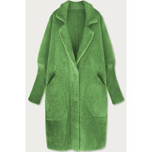 Dlouhý zelený vlněný přehoz přes oblečení typu alpaka (7102#) zelená jedna velikost