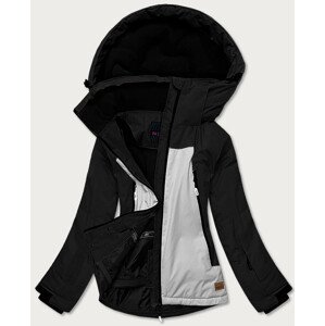 Černo-šedá dámská lyžařská bunda (B2382) černá L (40)