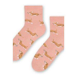 Dámské vzorované ponožky 099 růžová 35-37