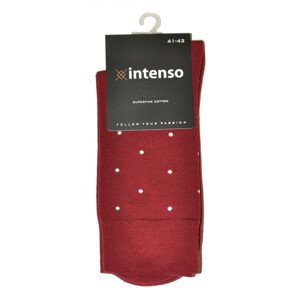 Pánské vzorované ponožky Intenso Superfine 1955 kaštanové 44-46