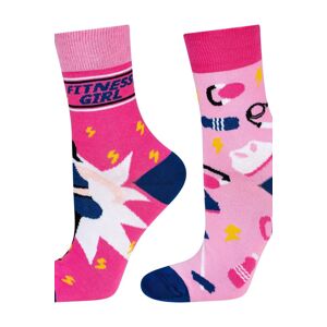 Dámské nepárové ponožky SOXO GOOD STUFF - Fitness Růžová 35-40