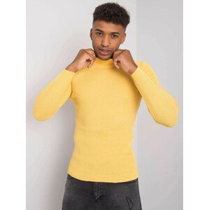 Žlutý pánský svetr s rolákem M