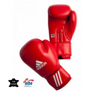 Boxerské rukavice AIBA červené -  Adidas  10 oz