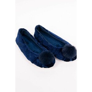 Dámské papuče baleríny se vzorem hvězdiček OBL-0090 tmavě modrá 38-39