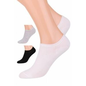 Hladké bavlněné ponožky 007 Bílá 35-37
