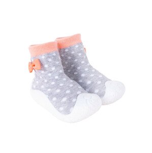 Yoclub Dětské dívčí protiskluzové ponožky s gumovou podrážkou OBO-0135G-AA0B Grey 21
