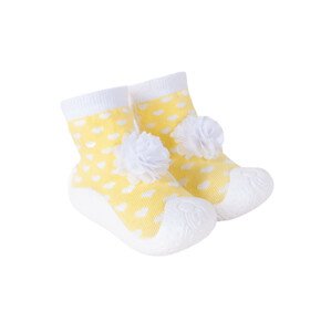 Yoclub Dětské dívčí protiskluzové ponožky s gumovou podrážkou OBO-0137G-AA0B žlutá 20