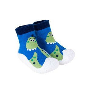 Yoclub Dětské chlapecké protiskluzové ponožky s gumovou podrážkou OBO-0141C-AA0B Modré 20