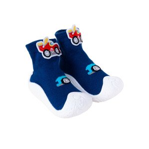 Yoclub Dětské chlapecké protiskluzové ponožky s gumovou podrážkou OBO-0142C-AA0B námořnická modrá 20
