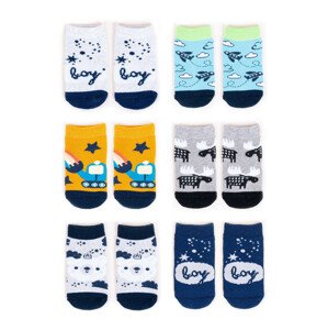 Yoclub Froté ponožky pro děti SKF-0002C-AA00 Vícebarevné 0-3 měsíce