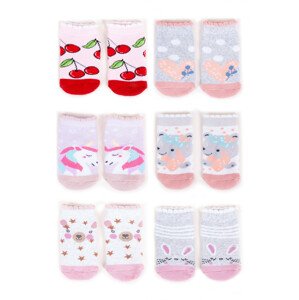 Yoclub Froté ponožky pro děti SKF-0002G-AA00 Vícebarevné 0-3 měsíce