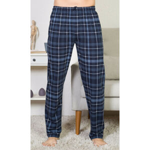 Pánské pyžamové kalhoty Filip - Gazzaz tmavě modrá kostka M