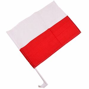 Automobilová vlajka Polsko bez znaku 30x45 cm - SPORTECH jedna velikost bílá a červená