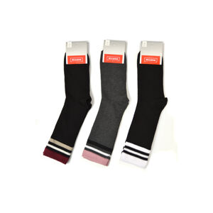 Ponožky s pruhovanou strukturou a proužky směs barev 37-41