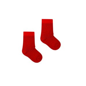 Kabak Dětské ponožky Classic Ribbed Red/Navy Blue 22-25