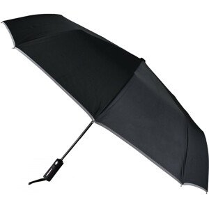 Krátký deštník Semiline s automatickým otevíráním/zavíráním L2017-2 Black/Silver Průměr 94