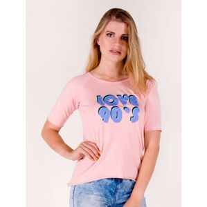 Yoclub Bavlněné tričko s krátkým rukávem PK-007/TSH/WOM Pink L