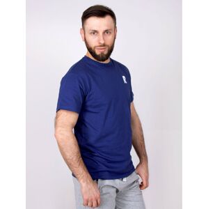 Pánské bavlněné tričko Yoclub s krátkým rukávem PM-007/TSH/MAN Navy Blue L