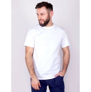 Pánské Yoclub Bavlněné tričko s krátkým rukávem PM-011/TSH/MAN White M