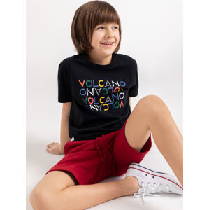 Volcano Regular Silhouette T-Shirt T-Kuler Junior B02467-S21 Black 134-140