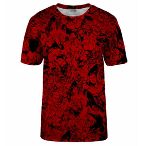 Tričko TSH JL003 Červená barva, sladká Paříž plná hrdinů XS