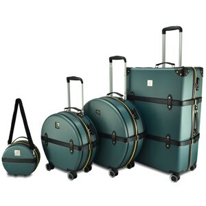 Semiline ABS kufry a kosmetická taška Set P8242 Green 73,5 cm x 49 cm x 28,5 cm + 54 cm x 48,5 cm x 22 cm + 44 cm x 42 cm x 19 cm + 23 cm x 24,5 cm x 13 cm