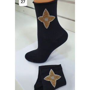 Hrubší ponožky s aplikací WZ27 NERO UNI