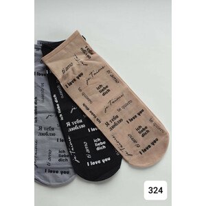 Dámské vzorované ponožky 324 GRIGIO UNI
