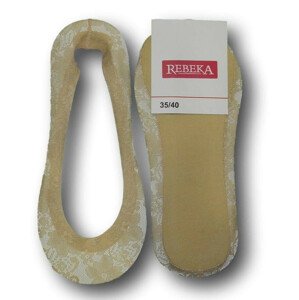 Dámské ponožky baleríny - silikon, krajka 1092 černá univerzální