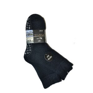 Pánské ponožky WiK 21463 Warm Sox ABS A'2 černá na černé 39-42