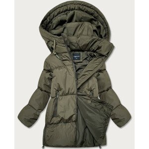 Dámská zimní bunda typu "puffer" v khaki barvě (AD6076) khaki XL (42)