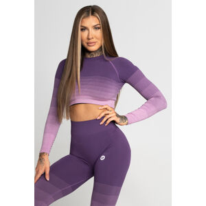 Gym Glamour Crop-Top Violet Ombre S