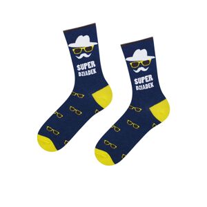 Ponožky SOXO GOOD STUFF - Super dědeček 40005 tmavě modrá 40-45