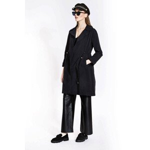 Tenký černý dámský kabát (AG5-011) černá S (36)