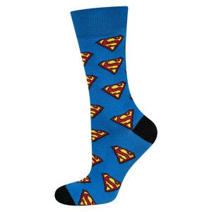 Pánské ponožky SOXO SUPERMAN - ZNAK modrá 40-45